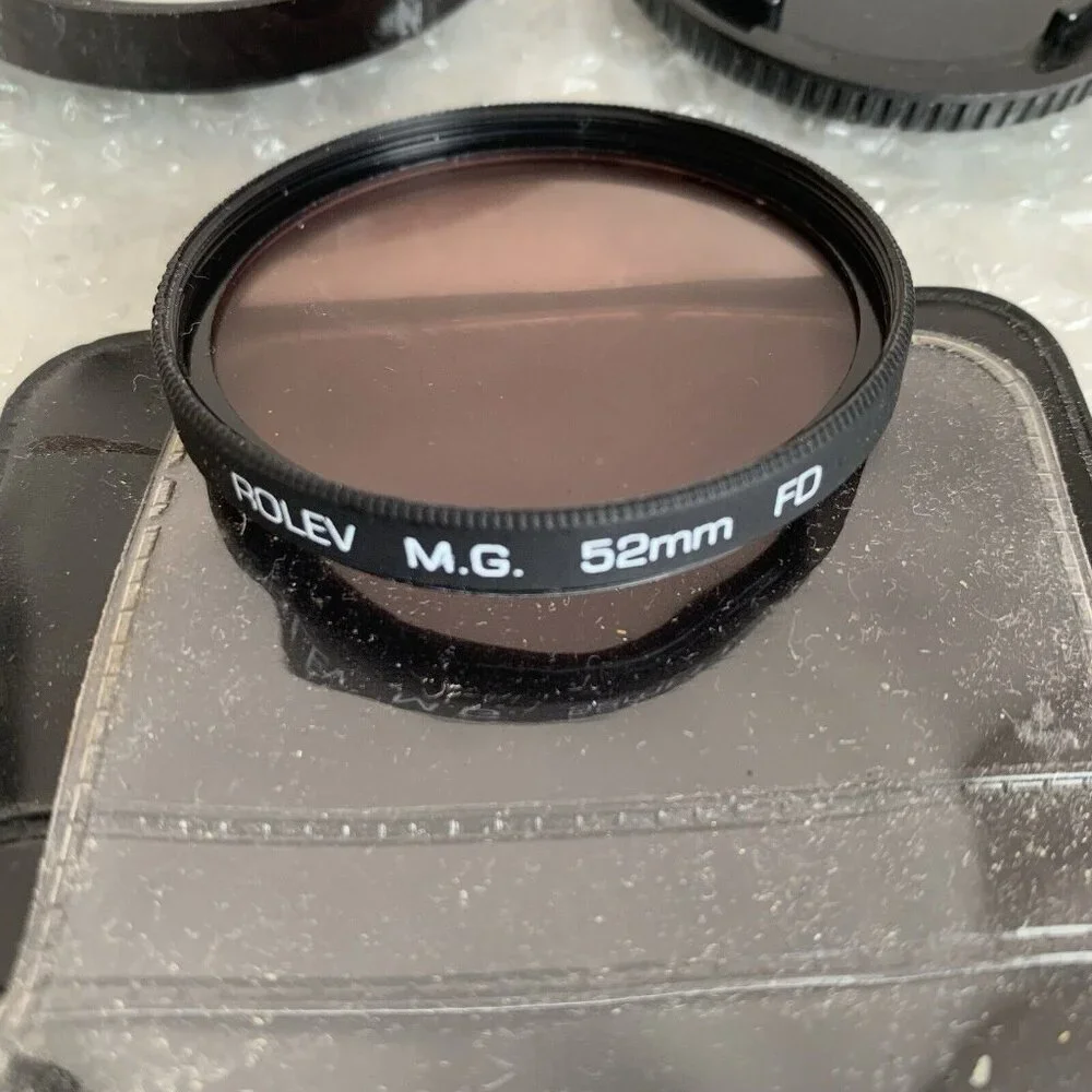 Lot Of 3 Rolev camera lens filters Star, Polorizer‎ And FD Plastic Sleeve Cases